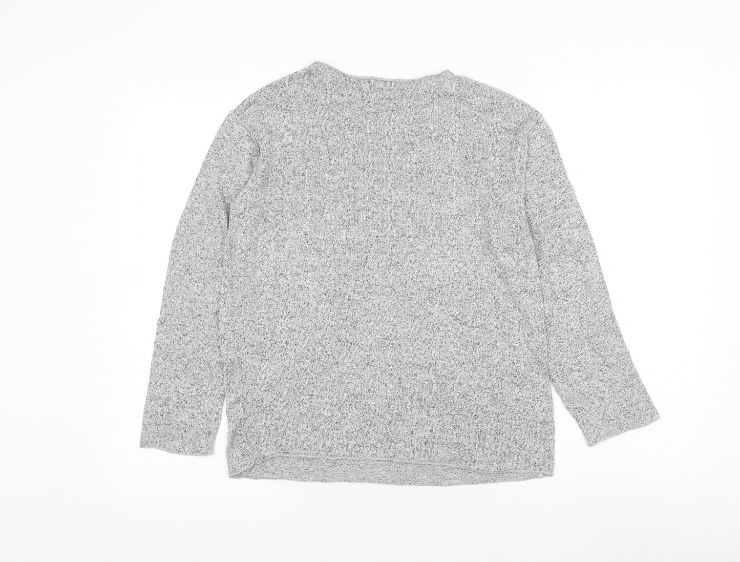 Zara Womens Grey Round Neck Polyester Pullover Jumper Size S