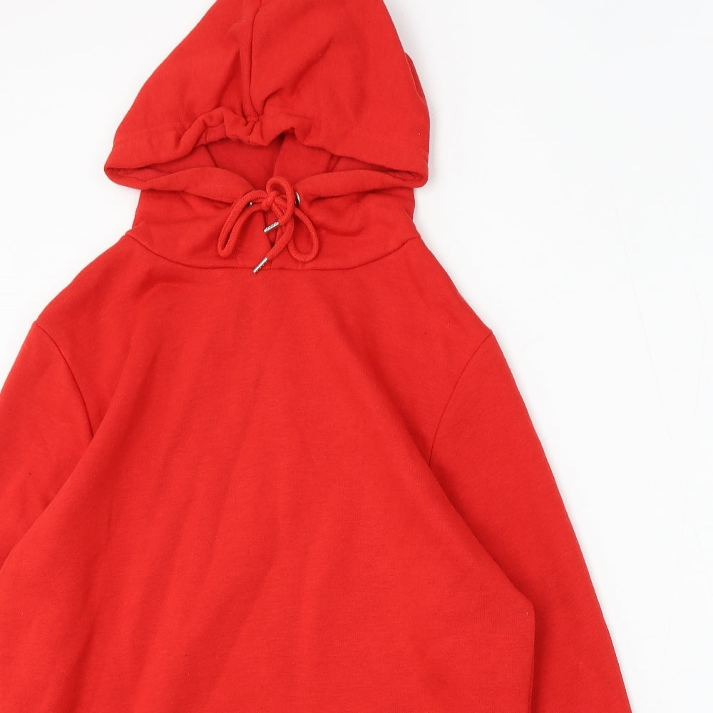Primark Womens Red Polyester Pullover Hoodie Size M