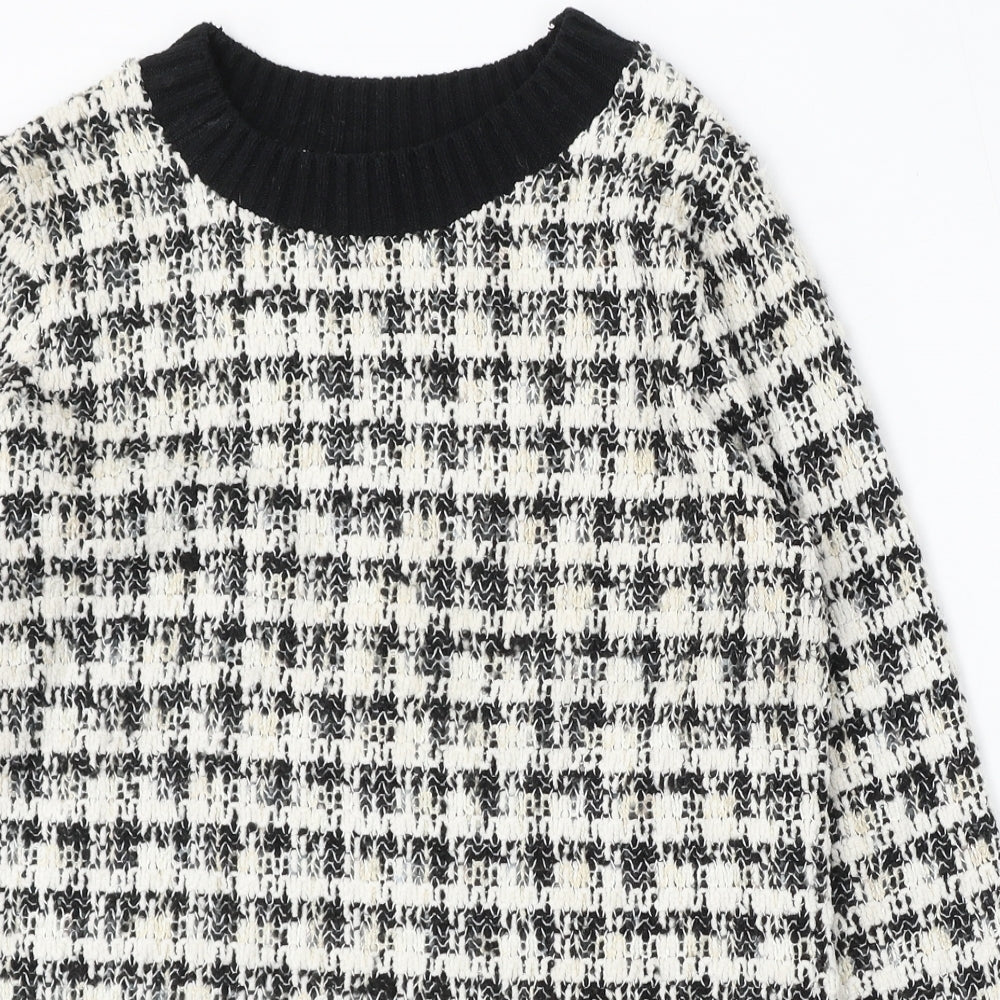 River Island Womens Ivory Round Neck Acrylic Pullover Jumper Size 10