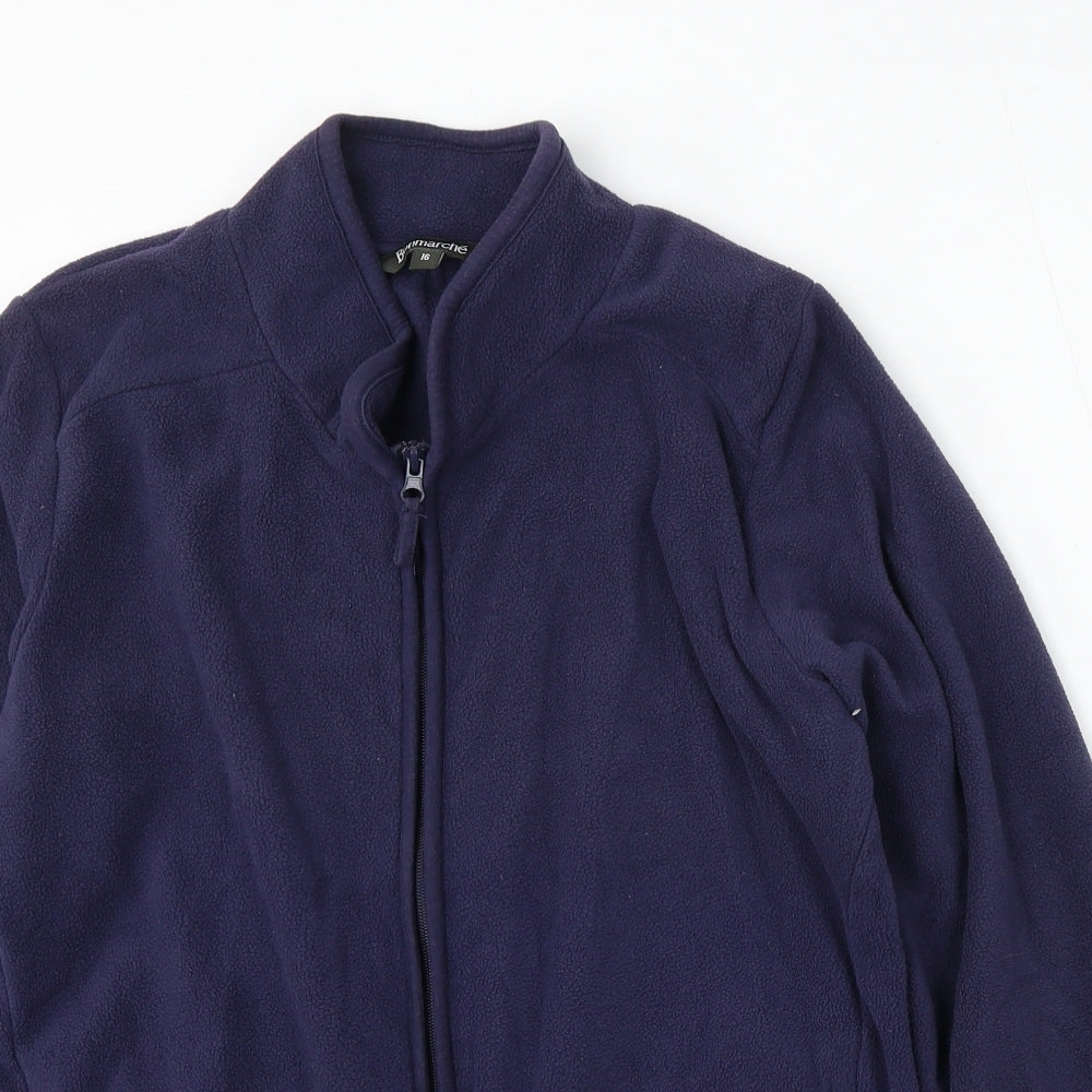 Bonmarché Womens Blue Polyester Full Zip Sweatshirt Size 16 Zip
