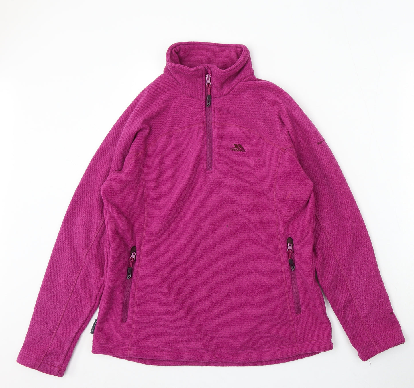 Trespass Womens Purple Polyester Pullover Sweatshirt Size L Zip