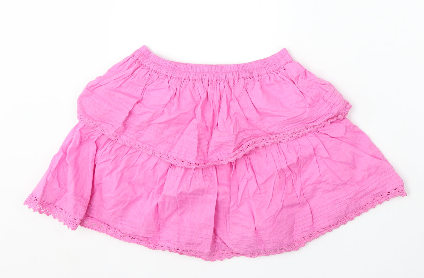 Dunnes Stores Girls Pink Cotton Skater Skirt Size 9 Years Regular
