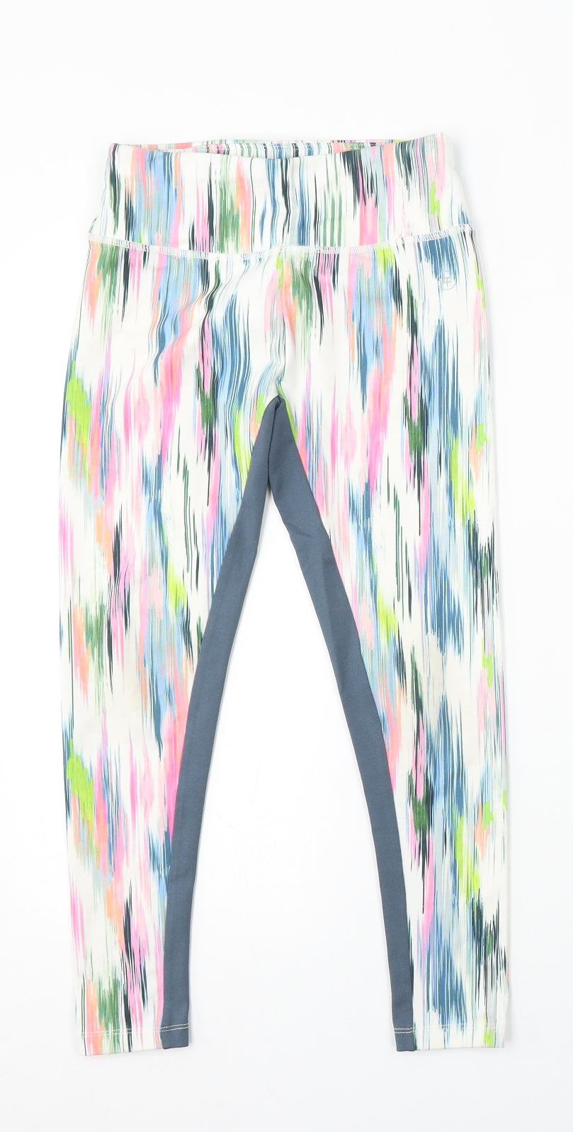 Leigh Tucker Girls Multicoloured Geometric Polyester Jogger Trousers Size 9-10 Years Regular