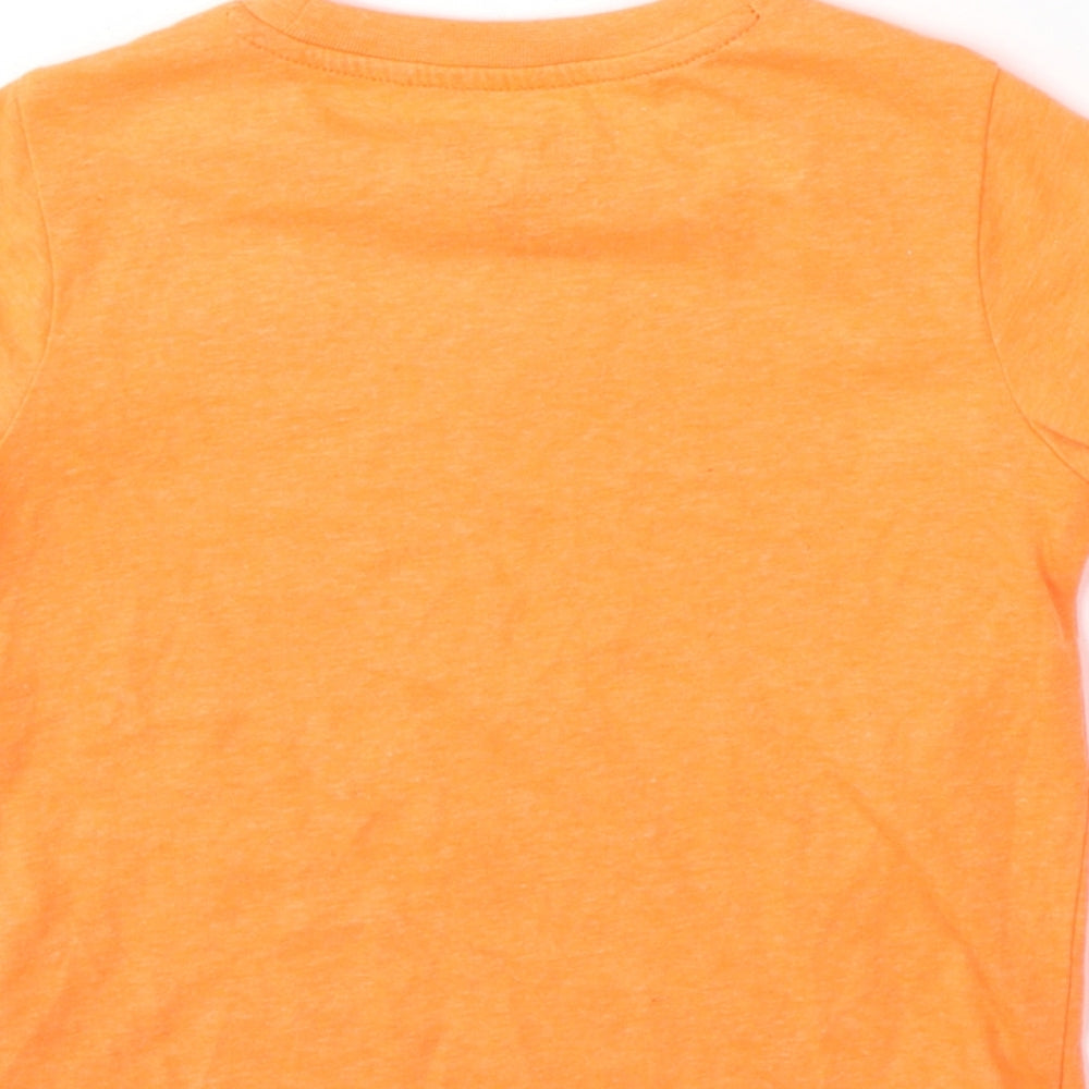 F&F Boys Orange Polyester Basic T-Shirt Size 3-4 Years Round Neck - cool dude
