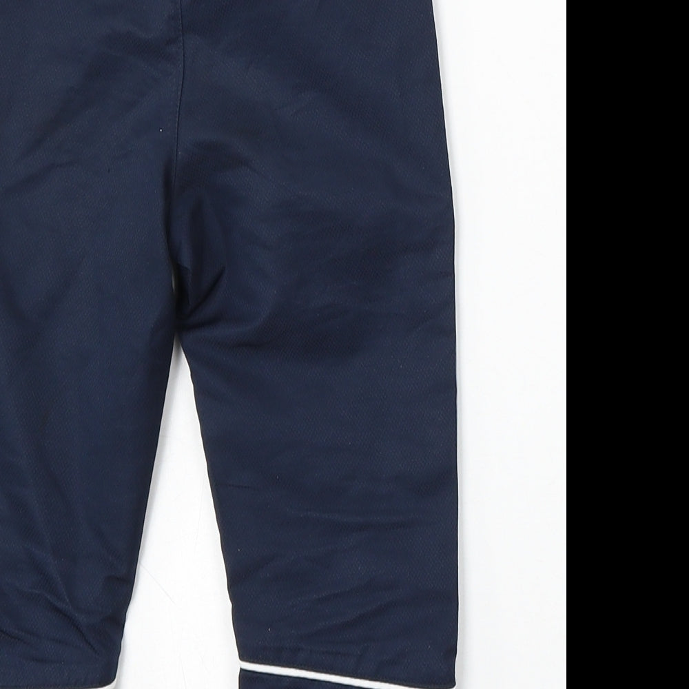 HUGO BOSS Boys Blue Polyester Jogger Trousers Size 4 Years Regular Drawstring