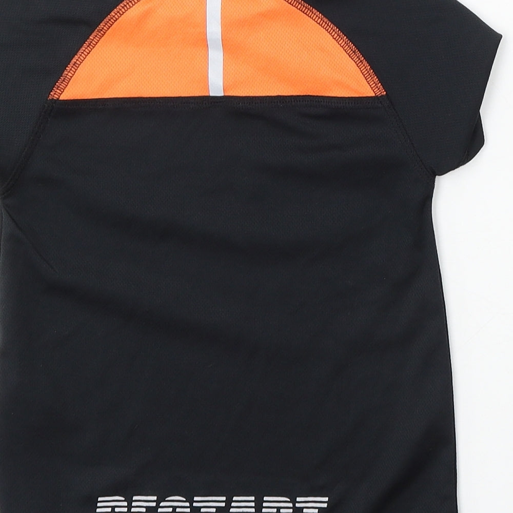 Primark Boys Black Polyester Basic T-Shirt Size 3 Years Round Neck - Renew, Restart