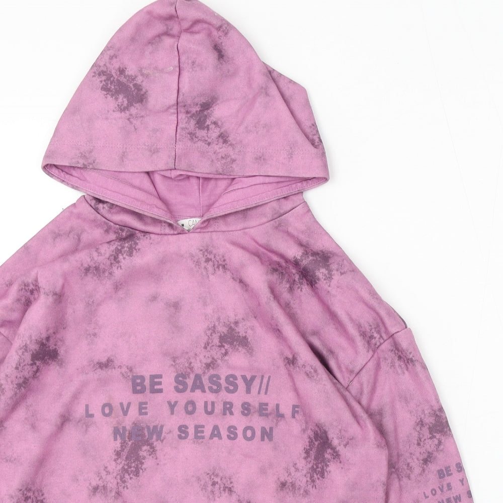 Matalan Girls Purple Polyester Pullover Hoodie Size 11 Years - Be Sassy