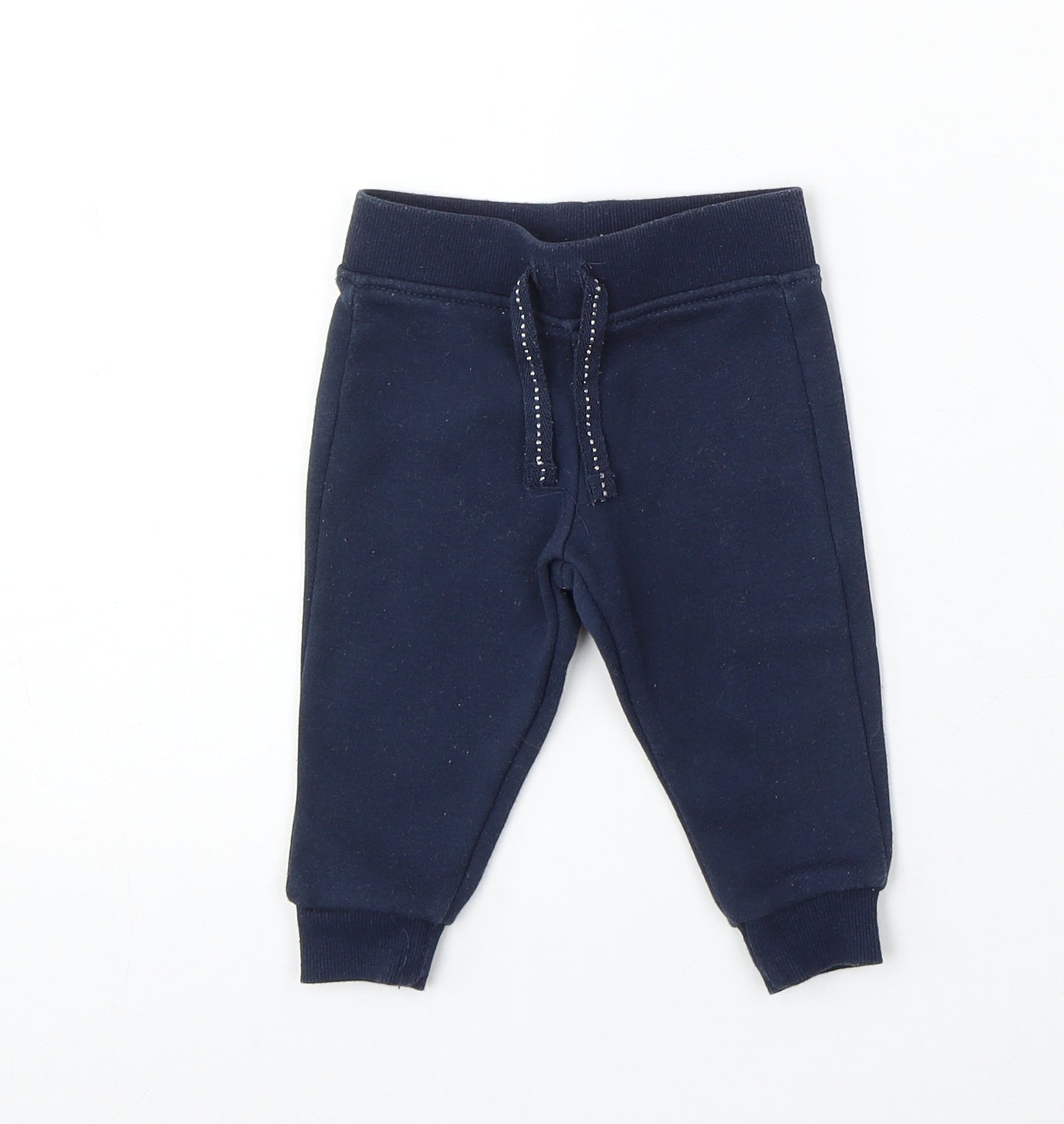Primark Boys Blue Cotton Jogger Trousers Size 3-6 Months Drawstring