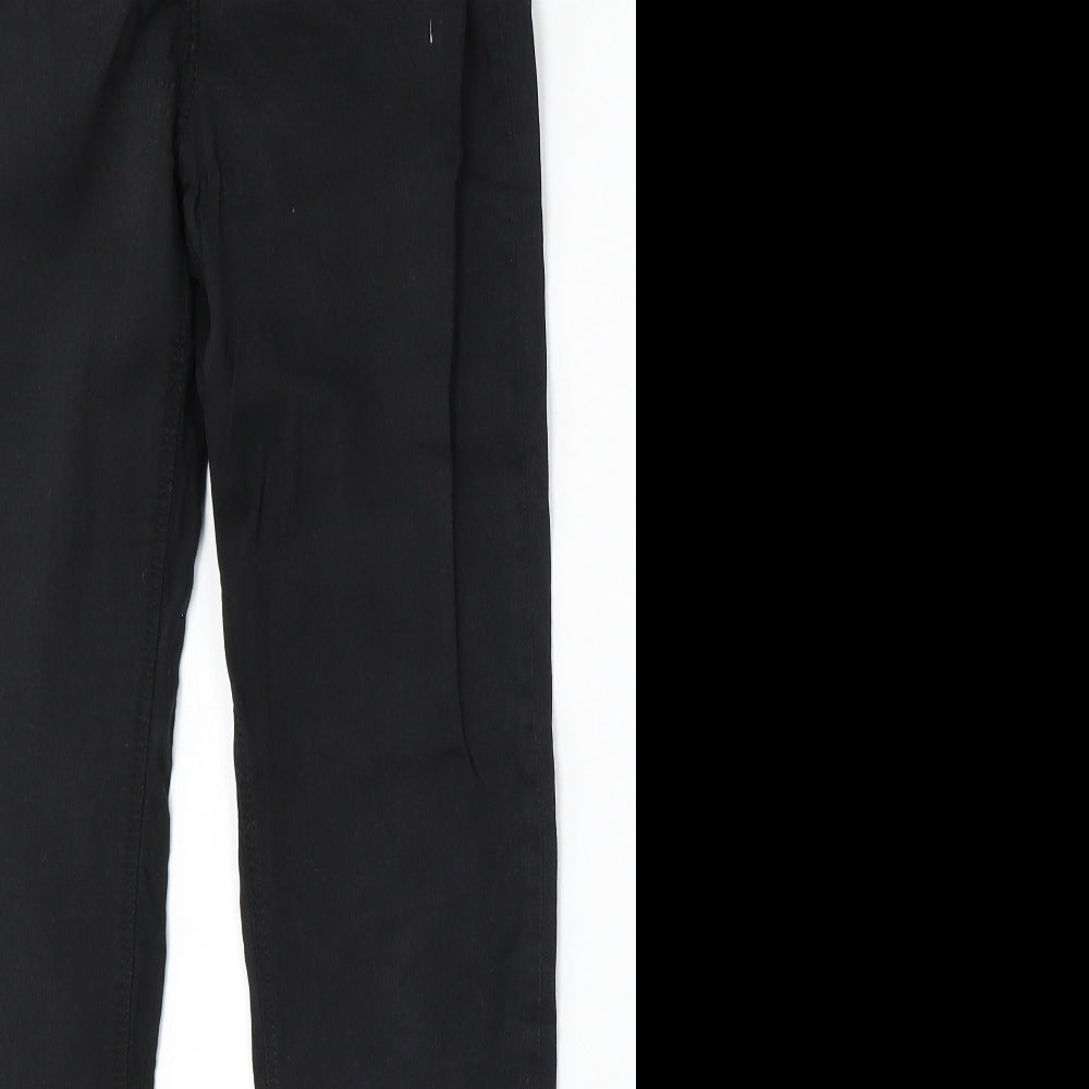 Stradivarius Womens Black Polyester Skinny Jeans Size 10 L28 in Regular Button