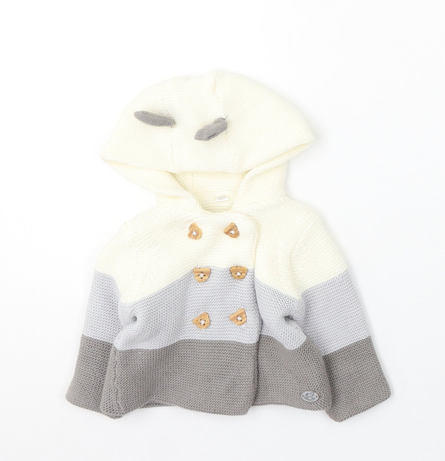Rockabye-Baby Boys Ivory Jacket Size 0-3 Months Button - Bear