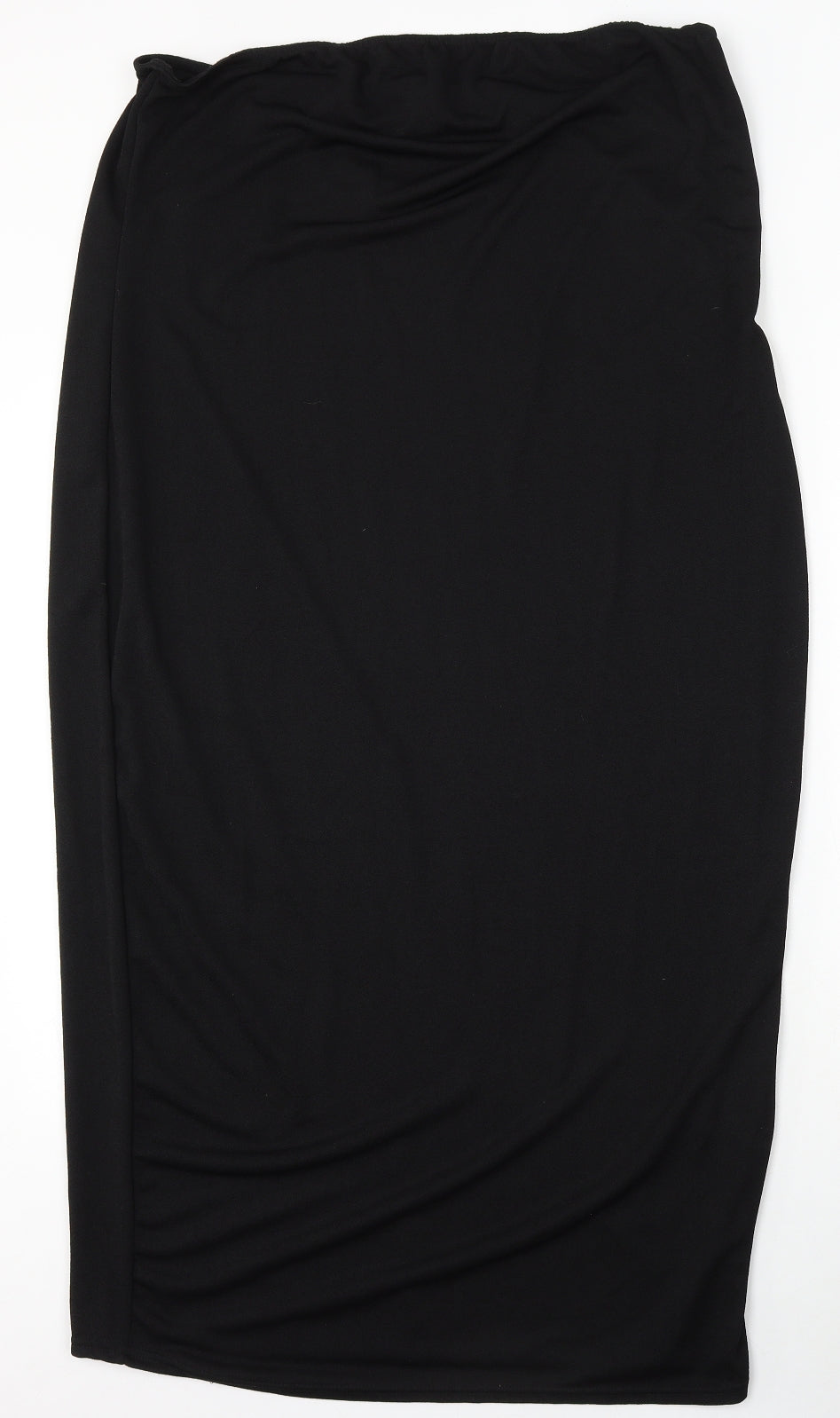 Boohoo Womens Black Viscose Straight & Pencil Skirt Size 24