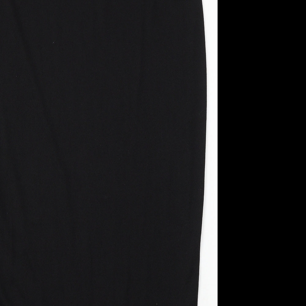 Boohoo Womens Black Viscose Straight & Pencil Skirt Size 24