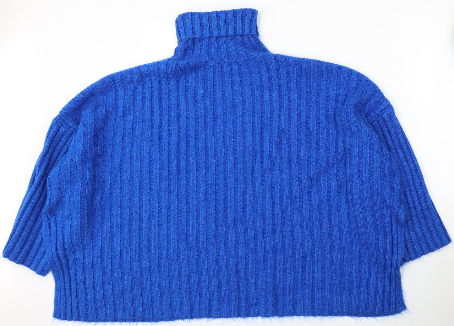 George Womens Blue Roll Neck Acrylic Pullover Jumper Size XL