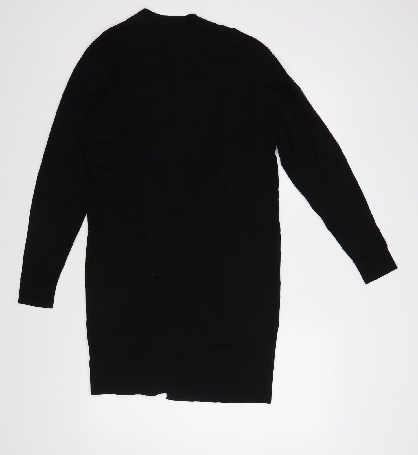 Oasis Womens Black V-Neck Cotton Cardigan Jumper Size S