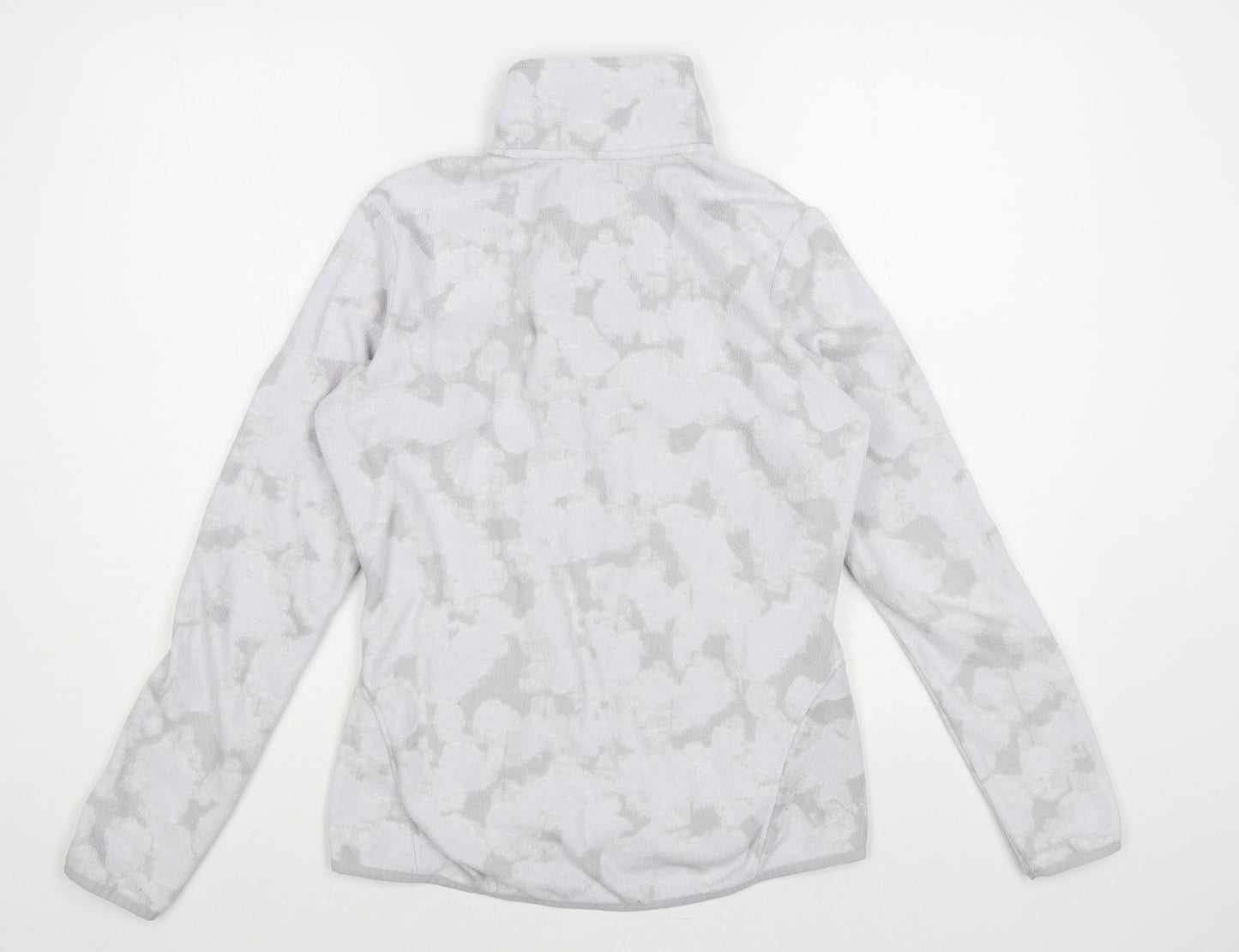 Marks and Spencer Womens Grey Camouflage Polyester Full Zip Sweatshirt Size S Zip