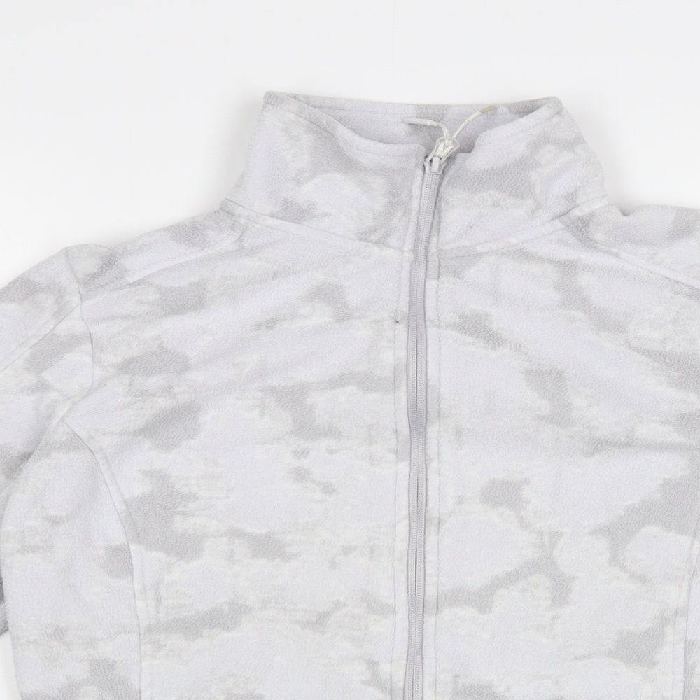 Marks and Spencer Womens Grey Camouflage Polyester Full Zip Sweatshirt Size S Zip