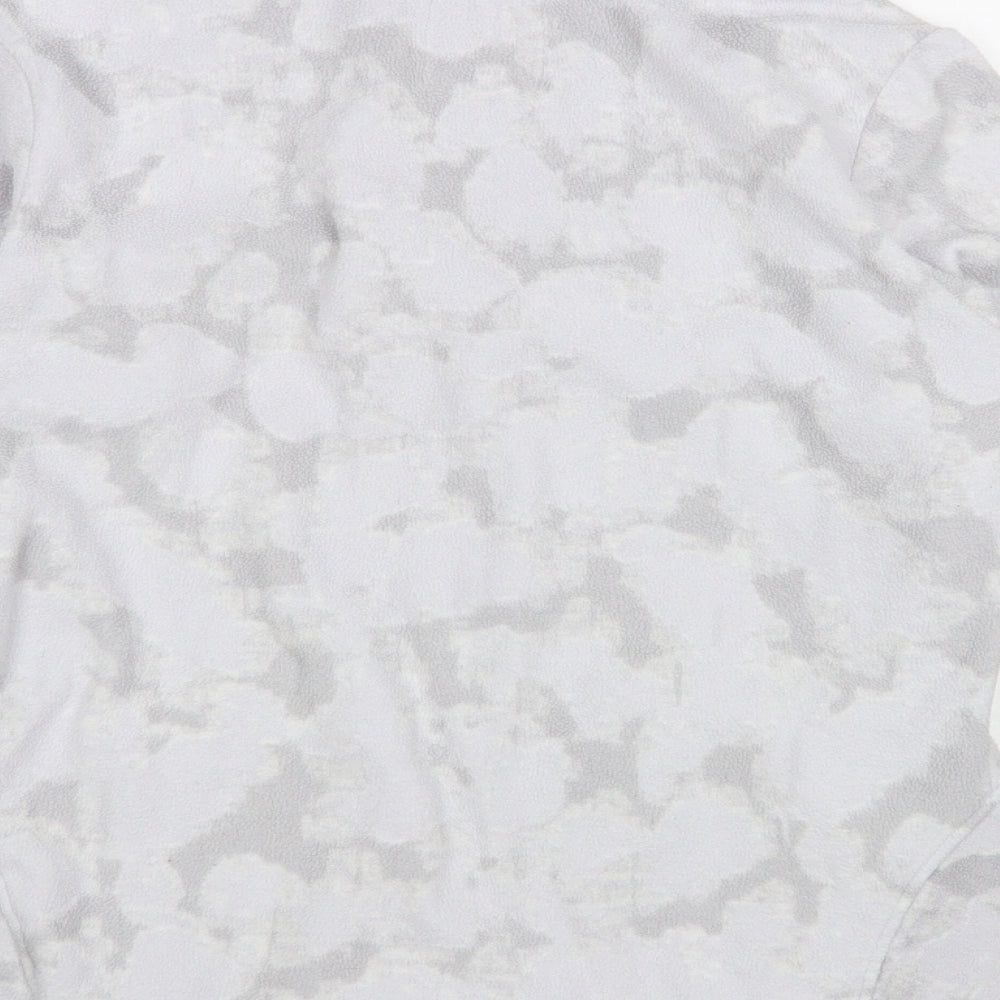 Marks and Spencer Womens Grey Camouflage Polyester Full Zip Sweatshirt Size S Zip