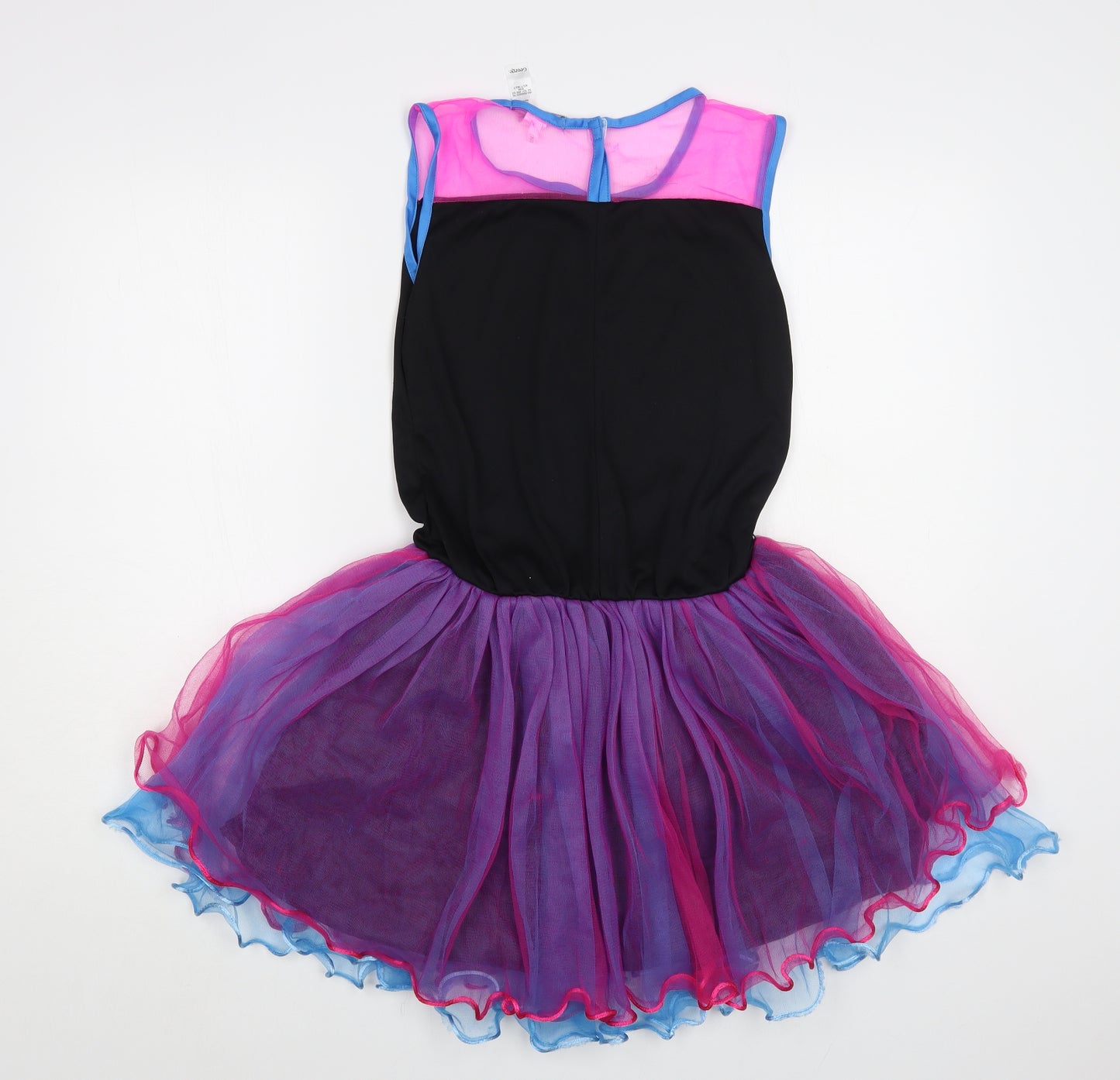 George Girls Black Polyester Fit & Flare Size 15-16 Years Pullover - Skeleton Fancy Dress