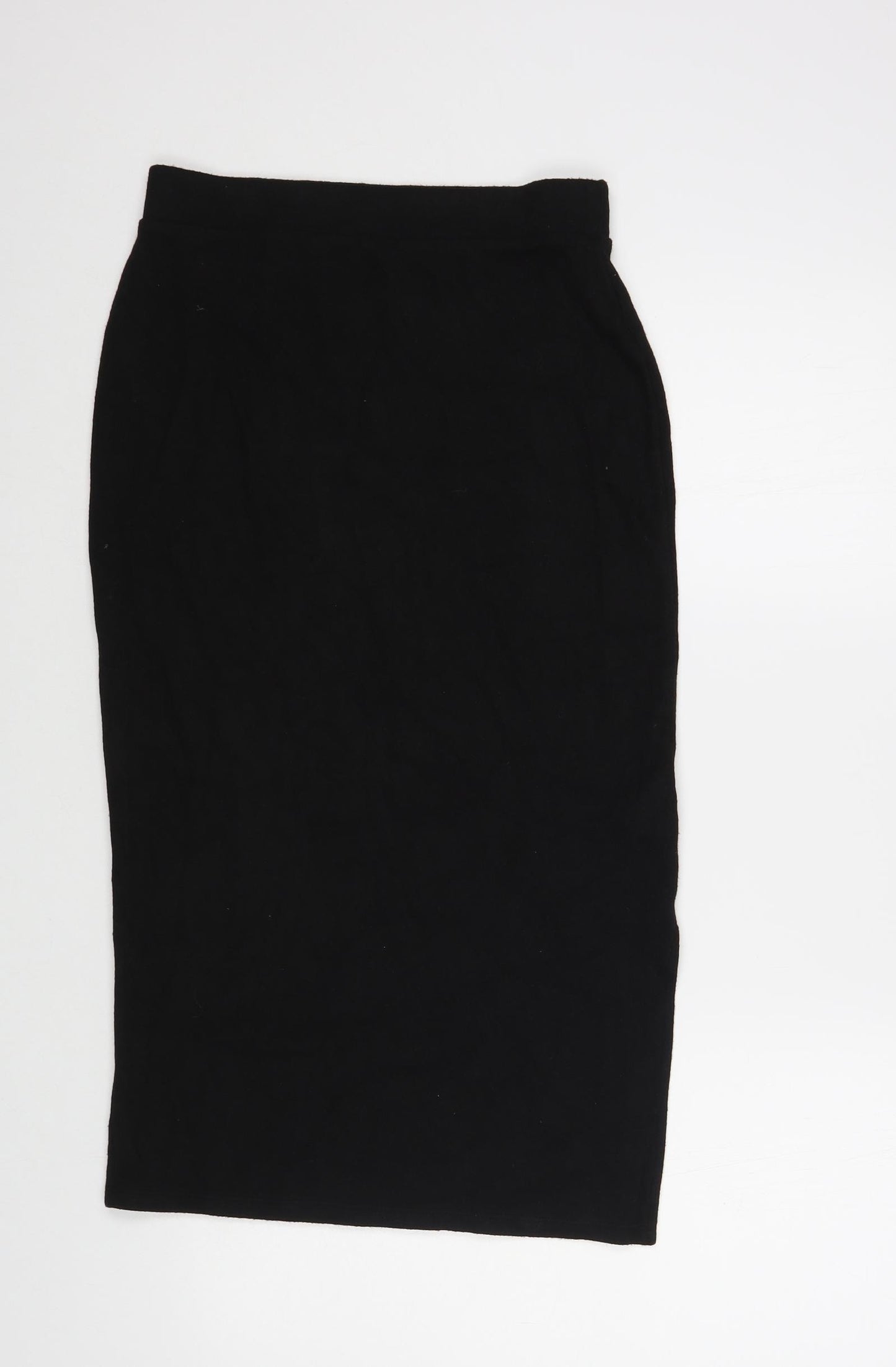 Marks and Spencer Womens Black Polyester Straight & Pencil Skirt Size 8