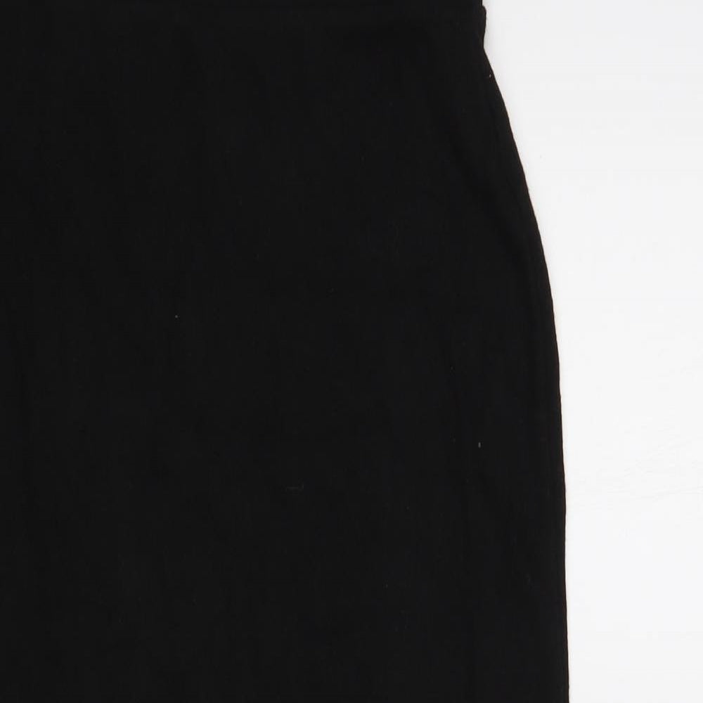 Marks and Spencer Womens Black Polyester Straight & Pencil Skirt Size 8