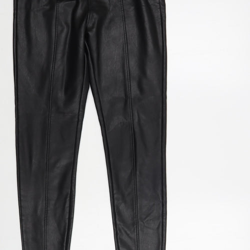 New Look Womens Black Polyurethane Jegging Leggings Size 10 L30 in - Faux Leather