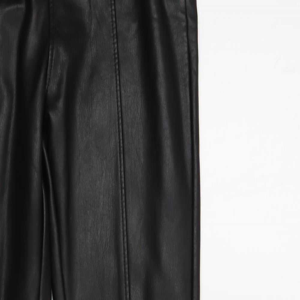 New Look Womens Black Polyurethane Jegging Leggings Size 10 L30 in - Faux Leather