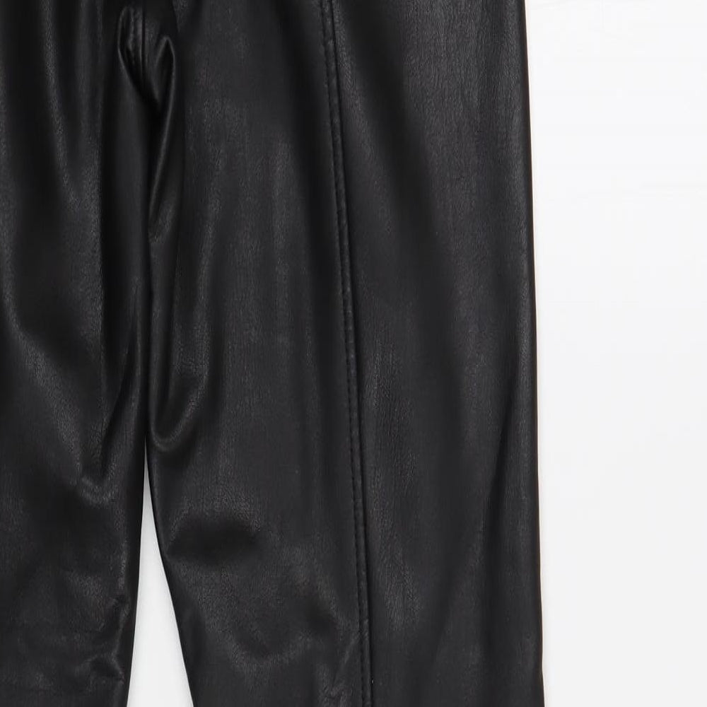 New Look Womens Black Polyurethane Jegging Leggings Size 10 L30 in - Faux Leather