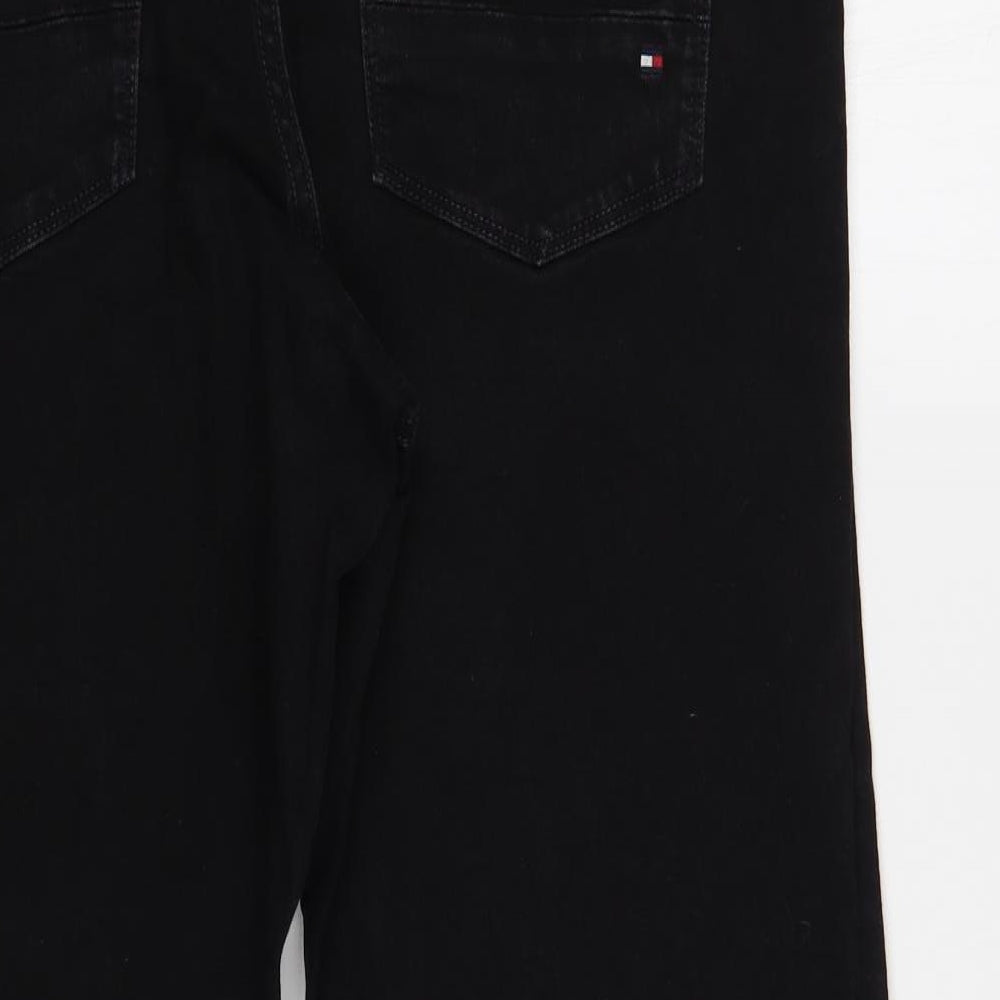 Tommy Hilfiger Mens Black Cotton Straight Jeans Size 42 in L29 in Regular Button