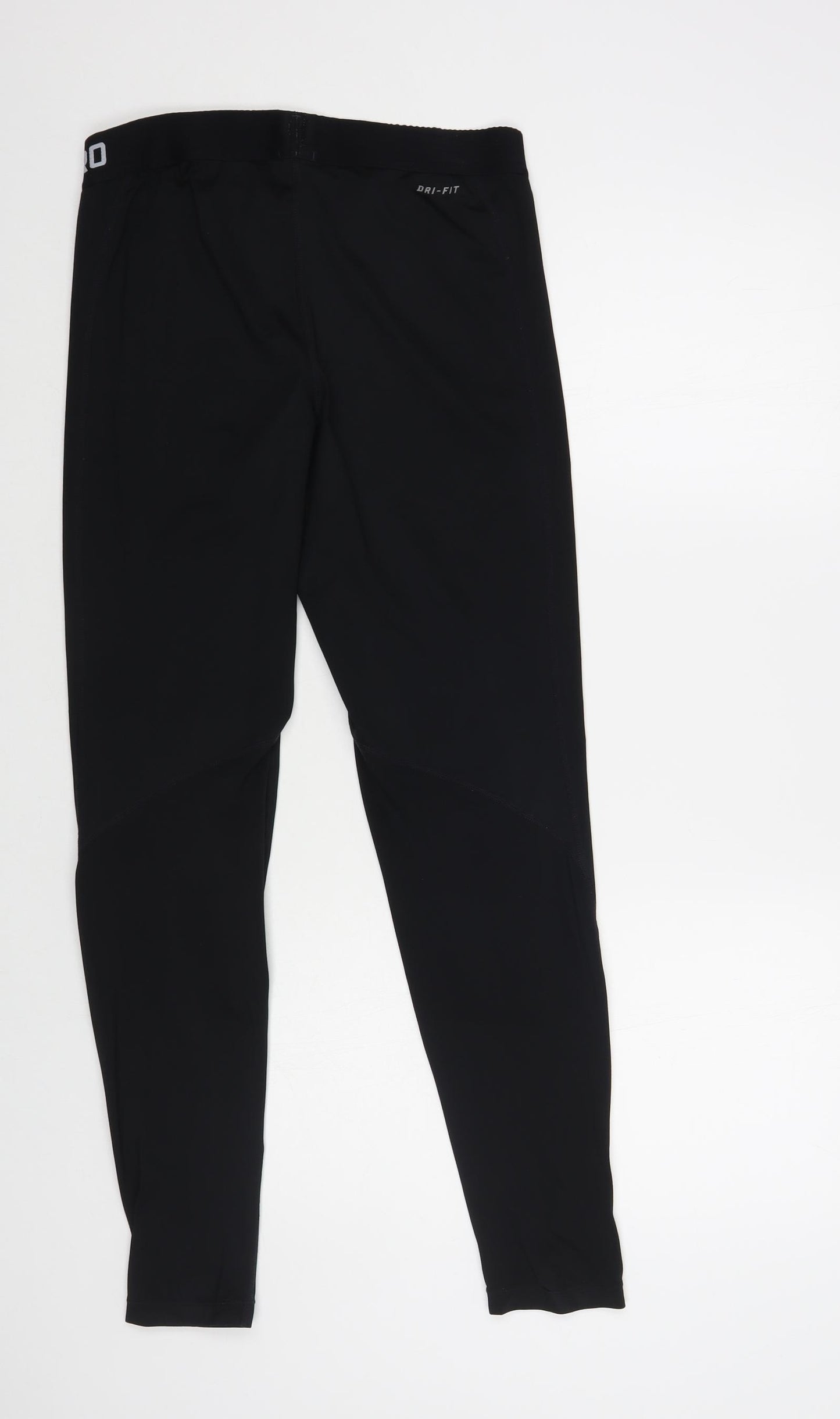 Nike Womens Black Polyester Compression Leggings Size L L29 in Regular