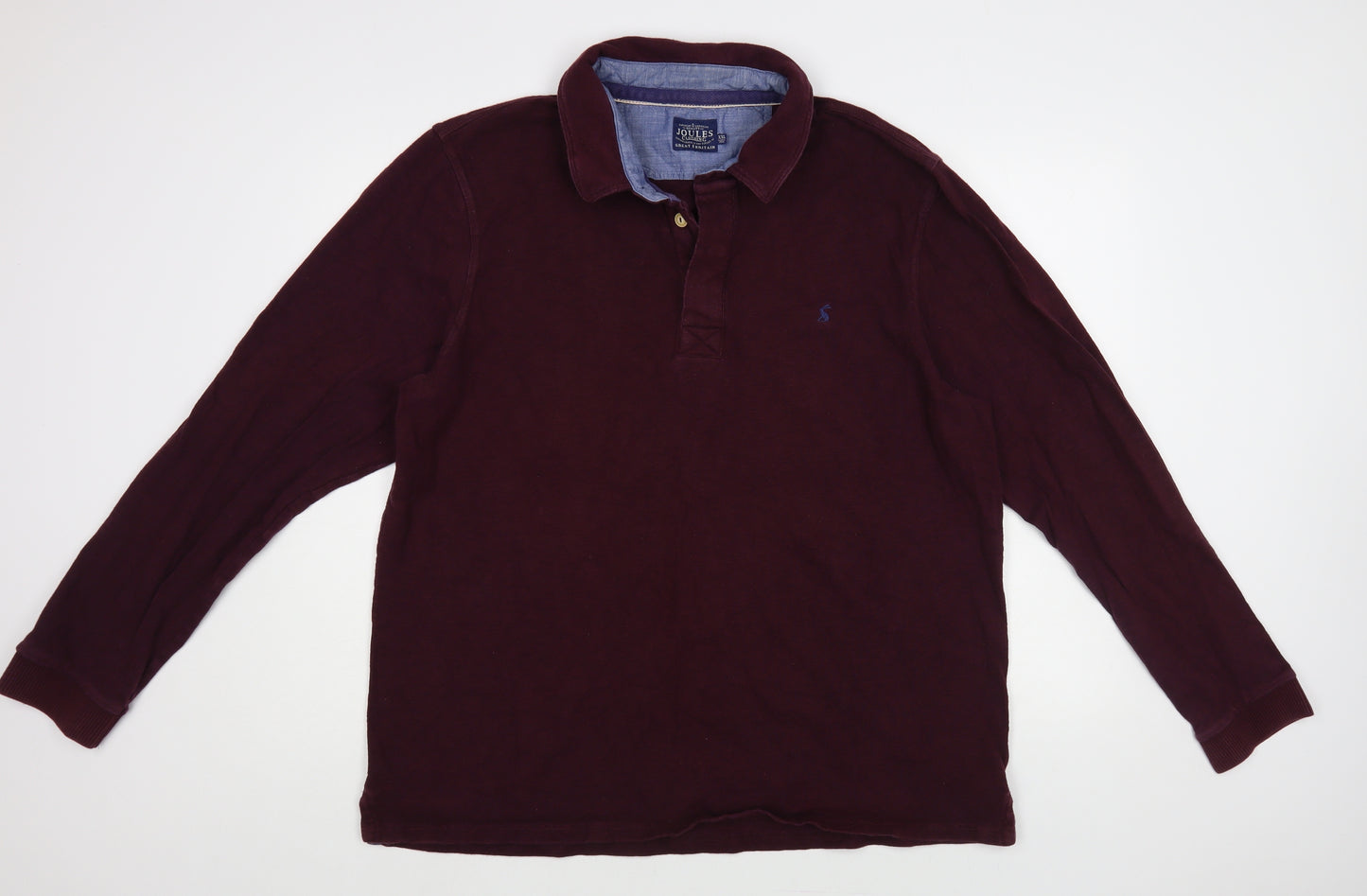 Joules Mens Purple Cotton Pullover Sweatshirt Size 2XL