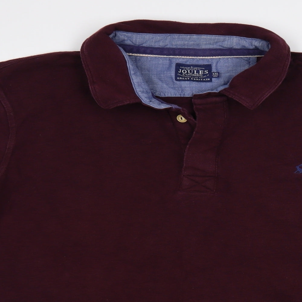 Joules Mens Purple Cotton Pullover Sweatshirt Size 2XL