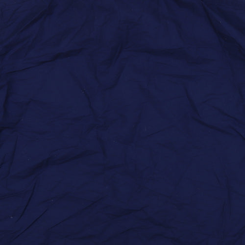 Marks and Spencer Mens Blue Cotton Button-Up Size 3XL Collared Button