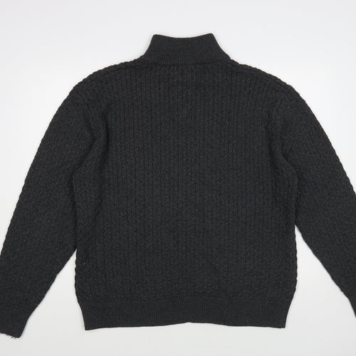 NEXT Mens Grey High Neck Polyester Pullover Jumper Size 2XL