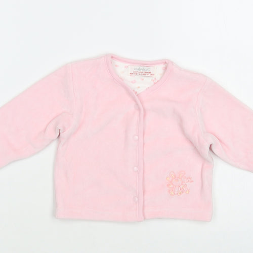 Early Days Baby Pink Cotton Cardigan Jumper Size 3-6 Months Snap - Bunny