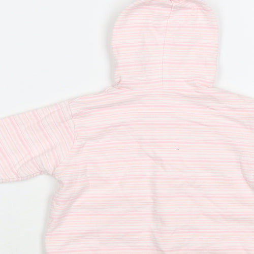 Little Bundle Baby Pink Striped Cotton Cardigan Jumper Size 3-6 Months Snap