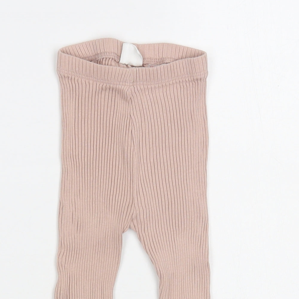 Zara Baby Pink Cotton Jogger Leggings Size 18-24 Months