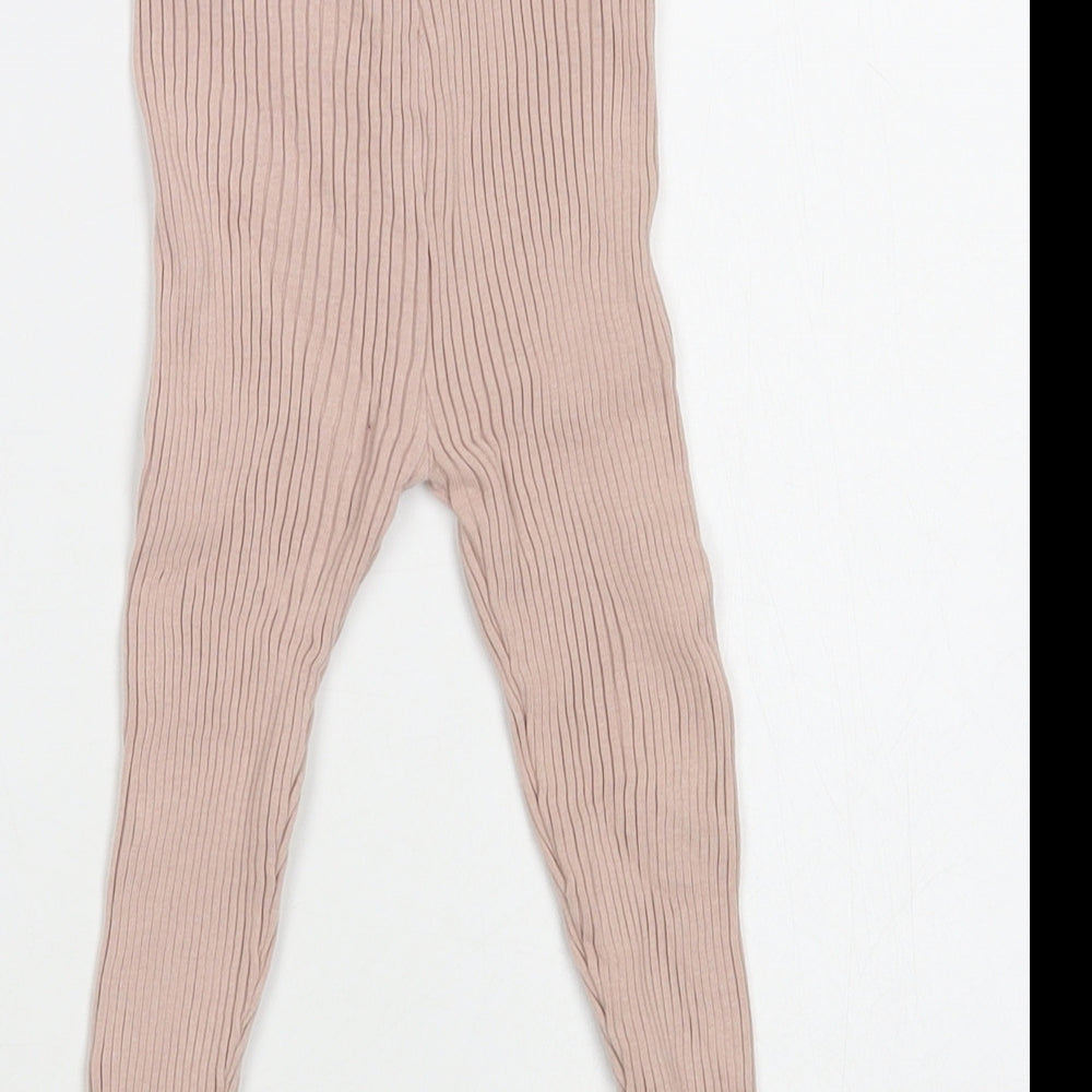 Zara Baby Pink Cotton Jogger Leggings Size 18-24 Months