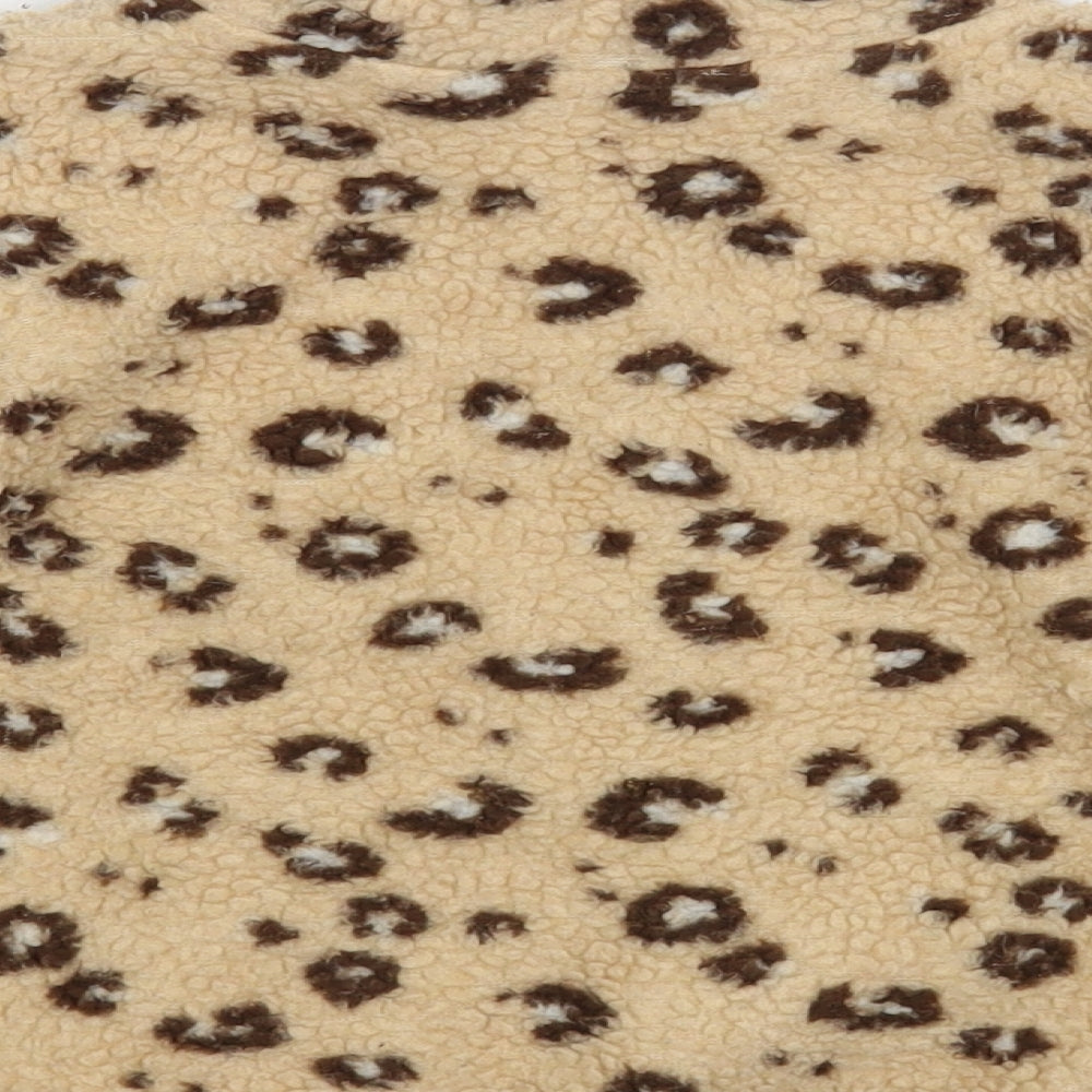Primark Baby Beige Animal Print Polyester Full Zip Jumper Size 18-24 Months Zip - Leopard Print