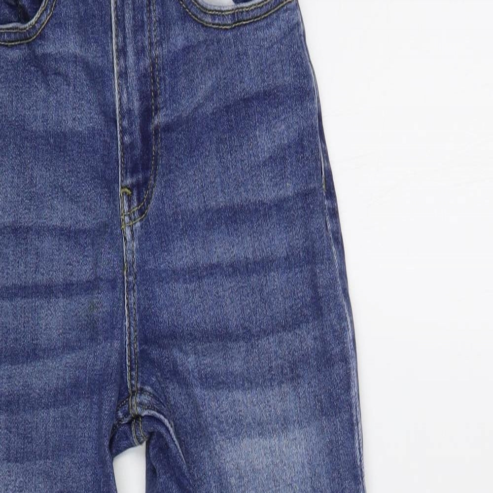 George Girls Blue Cotton Straight Jeans Size 9-10 Years Regular Button