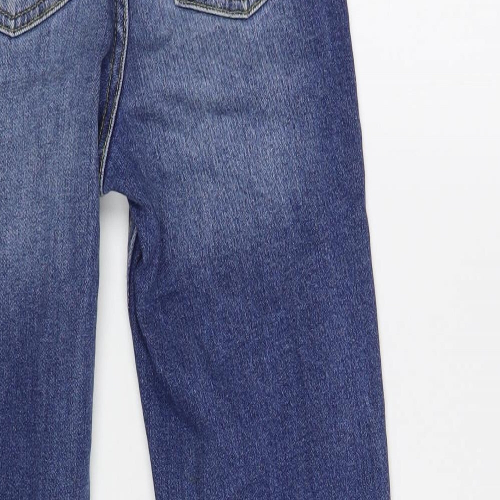 George Girls Blue Cotton Straight Jeans Size 9-10 Years Regular Button