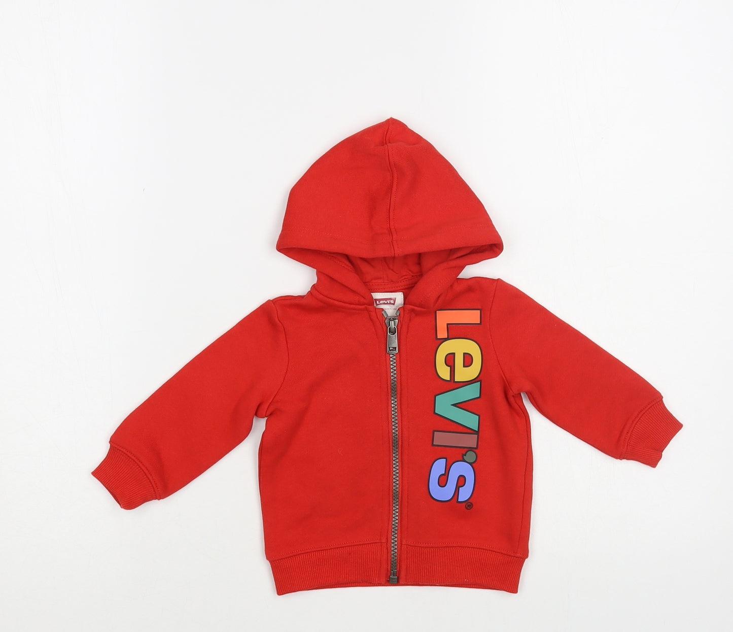 Levi's Baby Red Cotton Full Zip Jumper Size 6-9 Months Zip