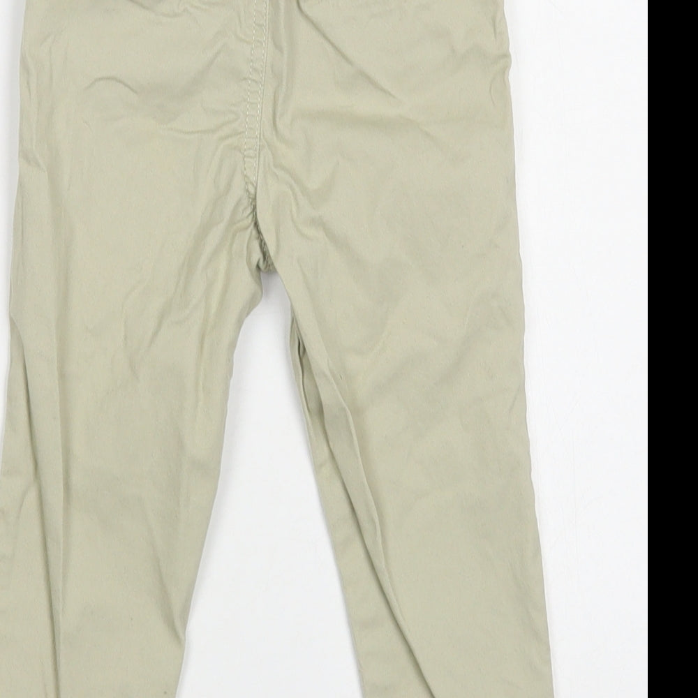 Denim Co. Baby Beige Cotton Cargo Trousers Size 18-24 Months Button