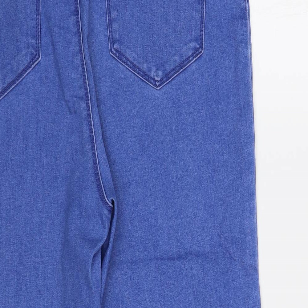 George Womens Blue Cotton Jegging Jeans Size 14 L25 in Regular