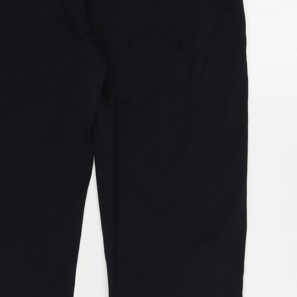 NEXT Womens Black Polyester Jogger Trousers Size 16 L30 in Regular Drawstring