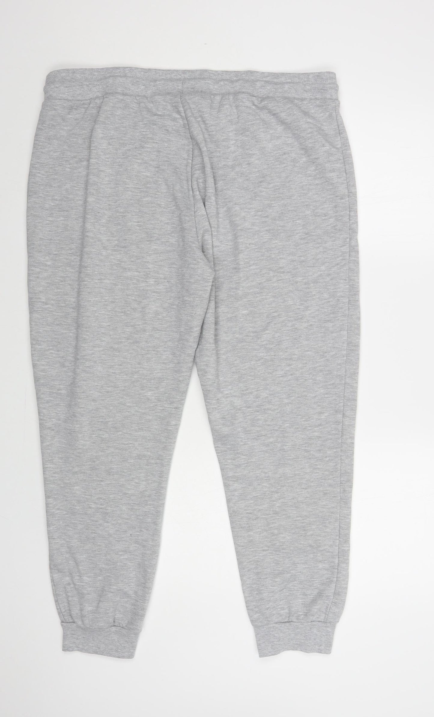 Primark Womens Grey Polyester Jogger Trousers Size 18 L28 in Regular Drawstring