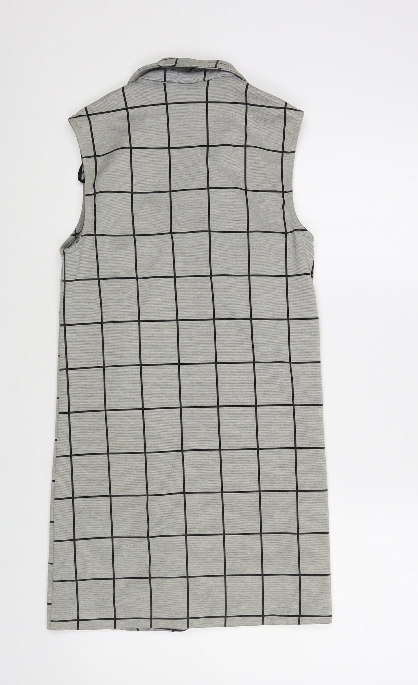Atmosphere Womens Grey Plaid Jacket Waistcoat Size 6