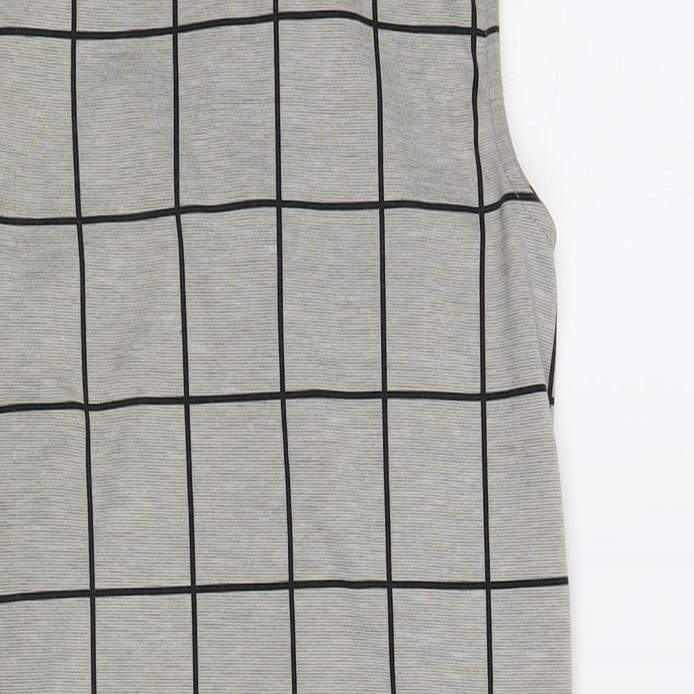 Atmosphere Womens Grey Plaid Jacket Waistcoat Size 6