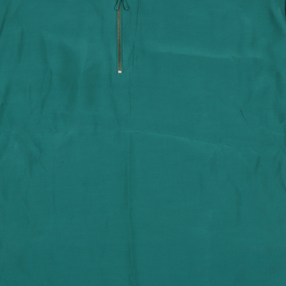 Dorothy Perkins Womens Green Viscose Basic Blouse Size 16 Boat Neck