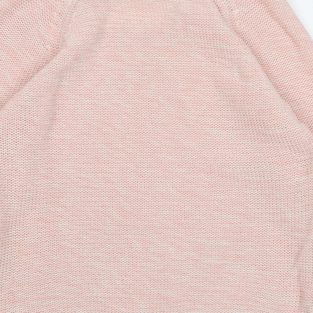 Mystify Womens Pink Round Neck Cotton Pullover Jumper Size XL