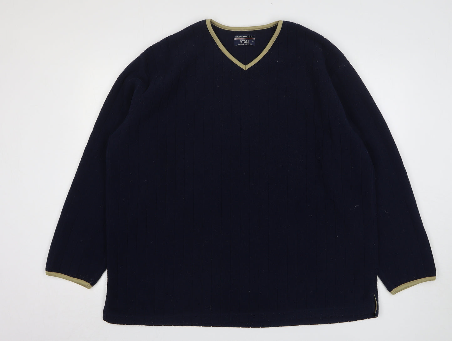 Cedar Wood State Mens Blue Polyester Pullover Sweatshirt Size XL